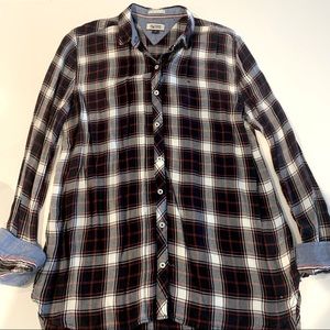 Tommy Hilfiger plaid pullover button down